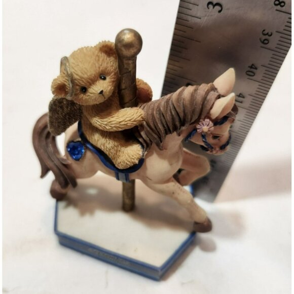 Vtg Enesco 2000 Cherished Teddies Birth Month Carousel Horse September Figurine - Picture 9 of 10
